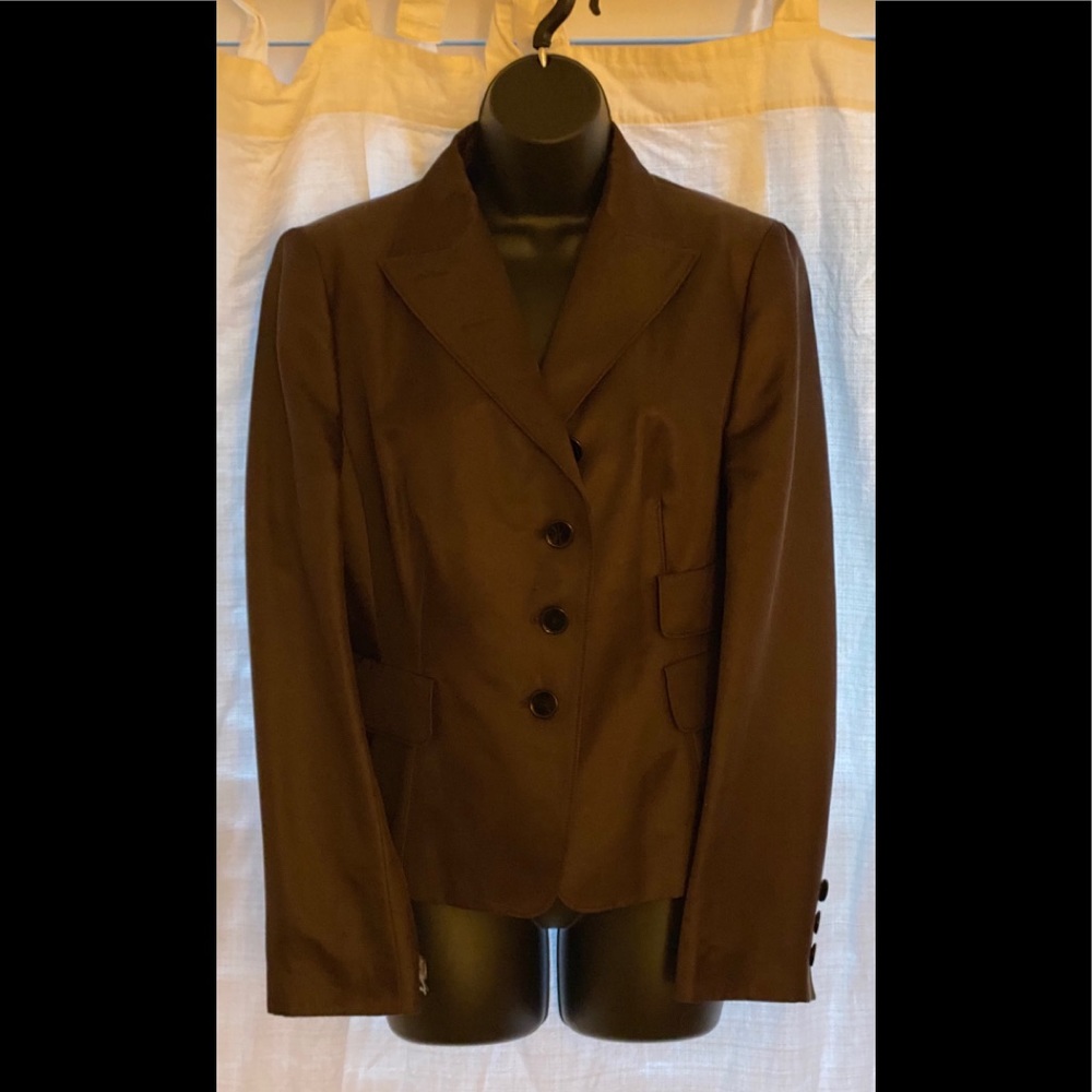Akris Punto Brown Fitted suit jacket